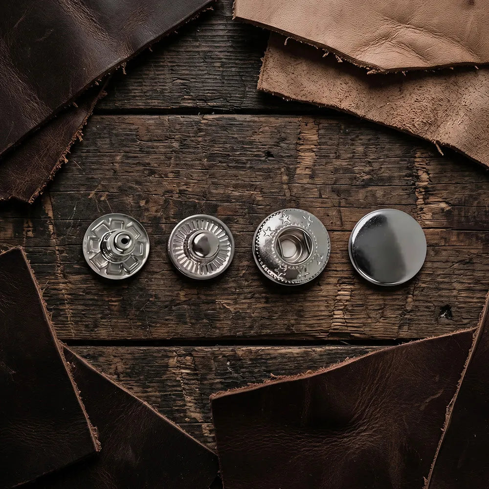 Napy (zatrzaski) 15mm - srebrne - 10 kompletów – CraftPoint