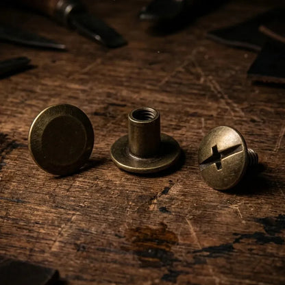 Nity skręcane 10/6mm - brązowy - stare złoto – CraftPoint