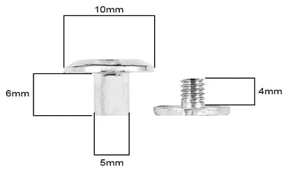 Nity skręcane 10/6mm - srebrne – CraftPoint
