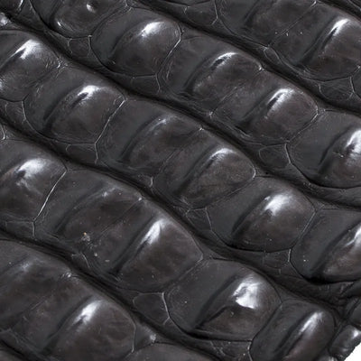 Skóra z krokodyla - hornback backstrap - ciemny brąz – CraftPoint