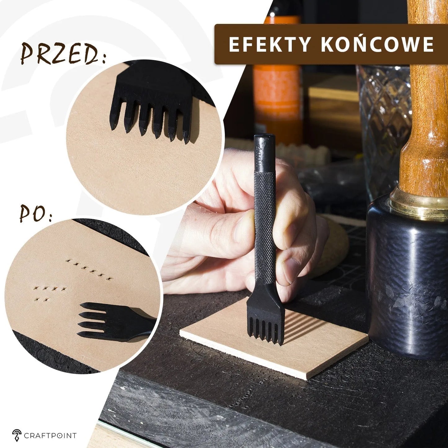 Wybijaki do otworów pod szew 3mm - zestaw 4 sztuk – CraftPoint