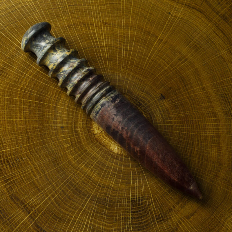 Wood slicker z drewna stabilizowanego bordowo żółty