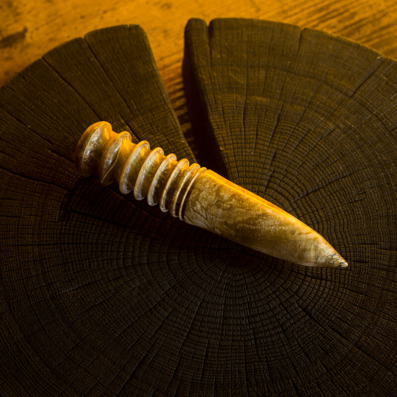 wood slicker z drewna stabilizowanego - brązy